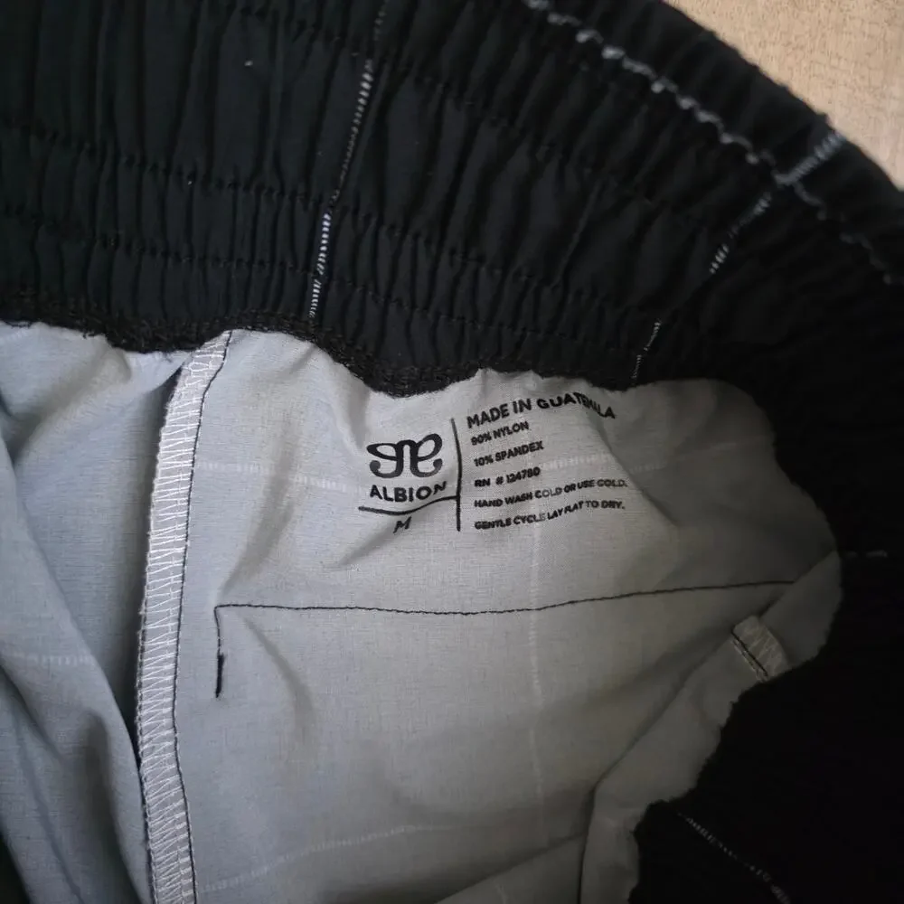 Albion Jetsetter Joggers Windowpane Black White Pants Women Sz M Tall - Picture 11 of 16